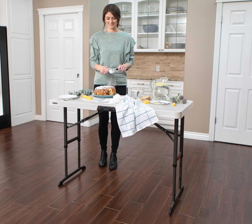 Lifetime Kunststoff Klapptisch Camping | weiß | 122x61x86 cm 