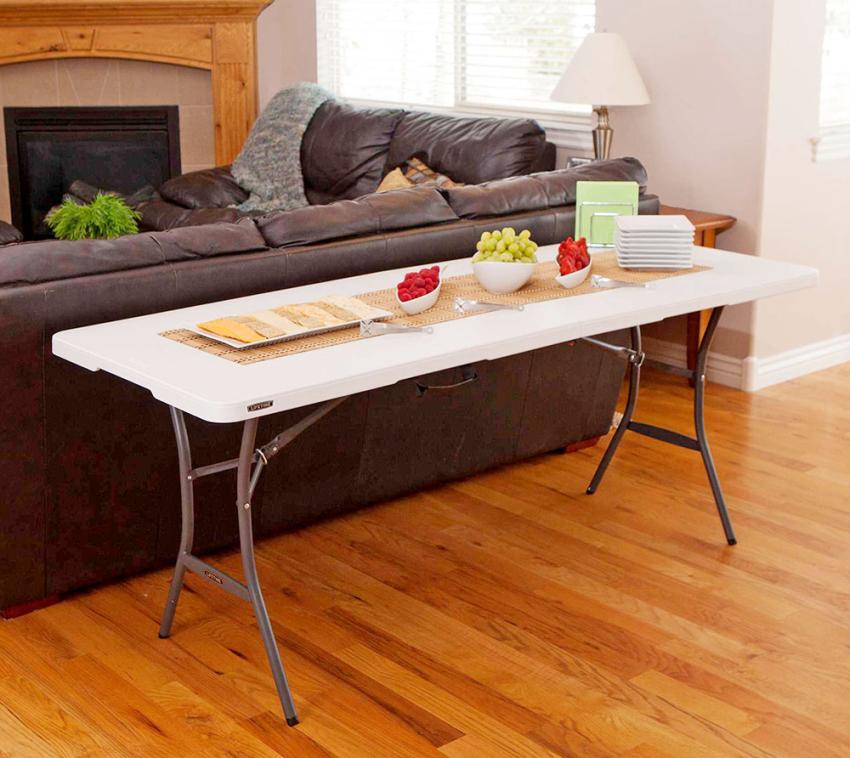 Lifetime Kunststoff Klapptisch Camping | Weiß | 183x70x74 cm 