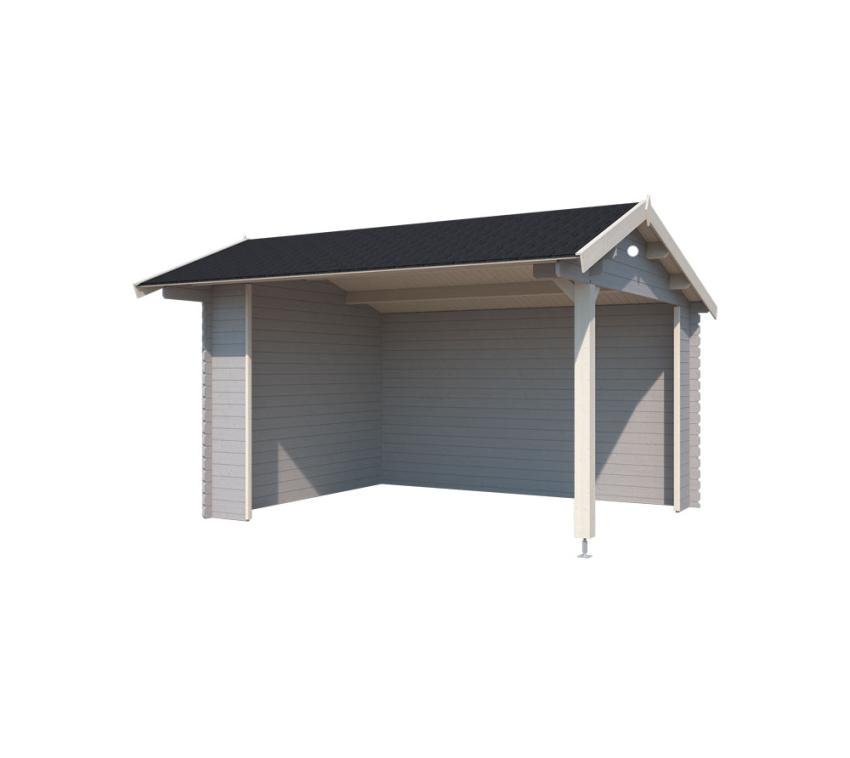 Lasita Maja Holz Gartenhaus Kirian 300 | 300x420 cm | Lichtgrau