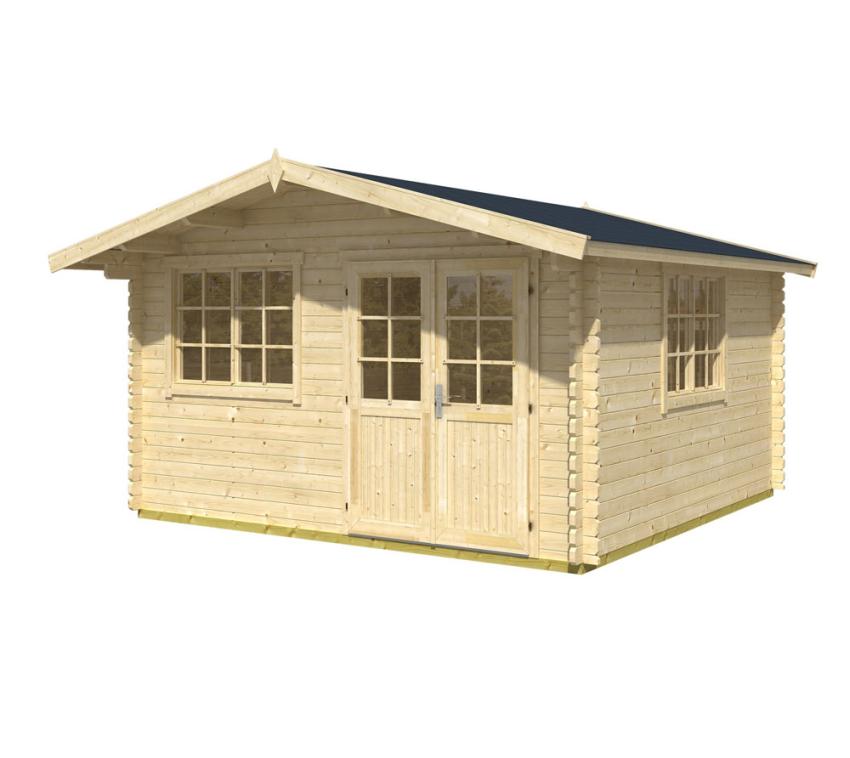 Lasita Maja Holz Gartenhaus Norderney 3 | 480x445x257 cm | Natur