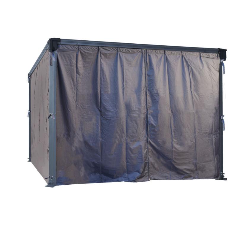 Palram - Canopia Polyester Vorhänge für Pavillon Palermo | Grau 