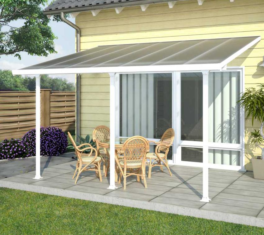 Palram - Canopia Aluminium Terrassenüberdachung Feria | Weiß | 295x1092x305 cm 