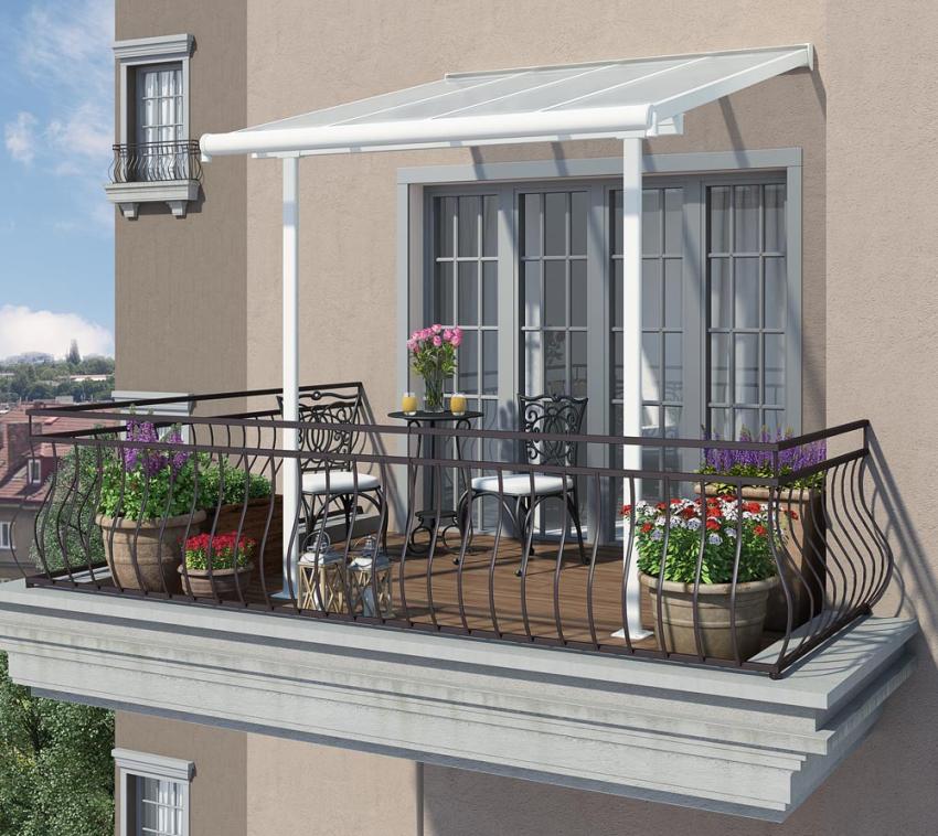 Palram - Canopia Aluminium Terrassenüberdachung Sierra | Weiß | 228x225x300 cm 