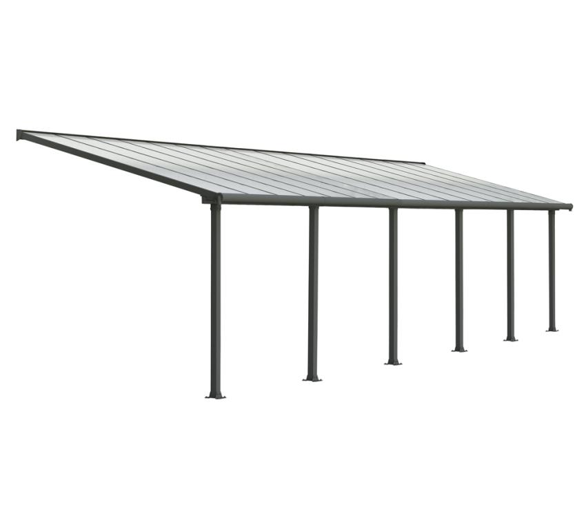 Palram - Canopia Aluminium Terrassenüberdachung Olympia | Anthrazit | 295x924x305 cm 