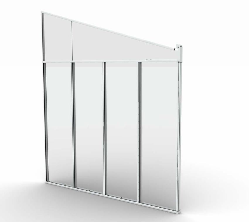 Palram - Canopia Seitenwand für Terrassendach mit 3 m Tiefe | Weiß | 264 cm 