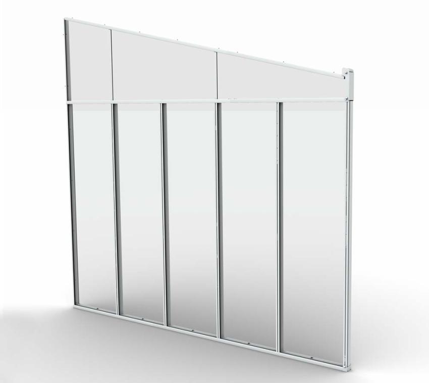 Palram - Canopia Seitenwand für Terrassendach mit 4 m Tiefe | Weiß | 330x305 cm 