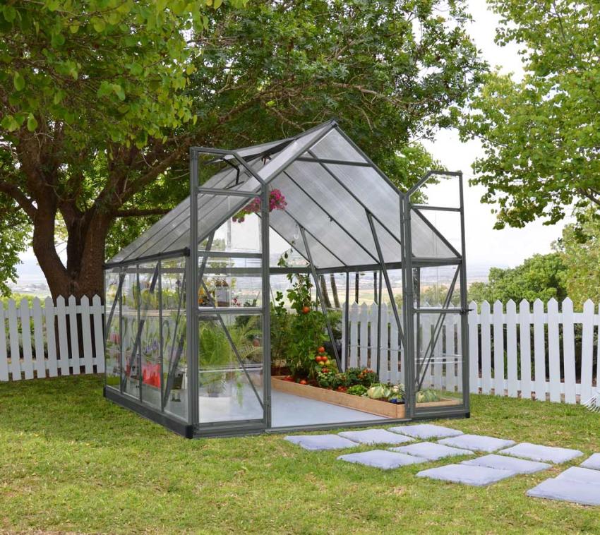 Palram - Canopia Aluminium Gewächshaus Balance 812 | Anthrazit | 367x244x229 cm 