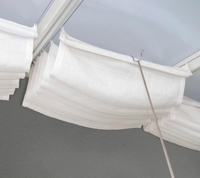 Palram - Canopia Polyester Sonnensegel Terrassenüberdachung | Weiß | 15er-Set | 300x915 cm   