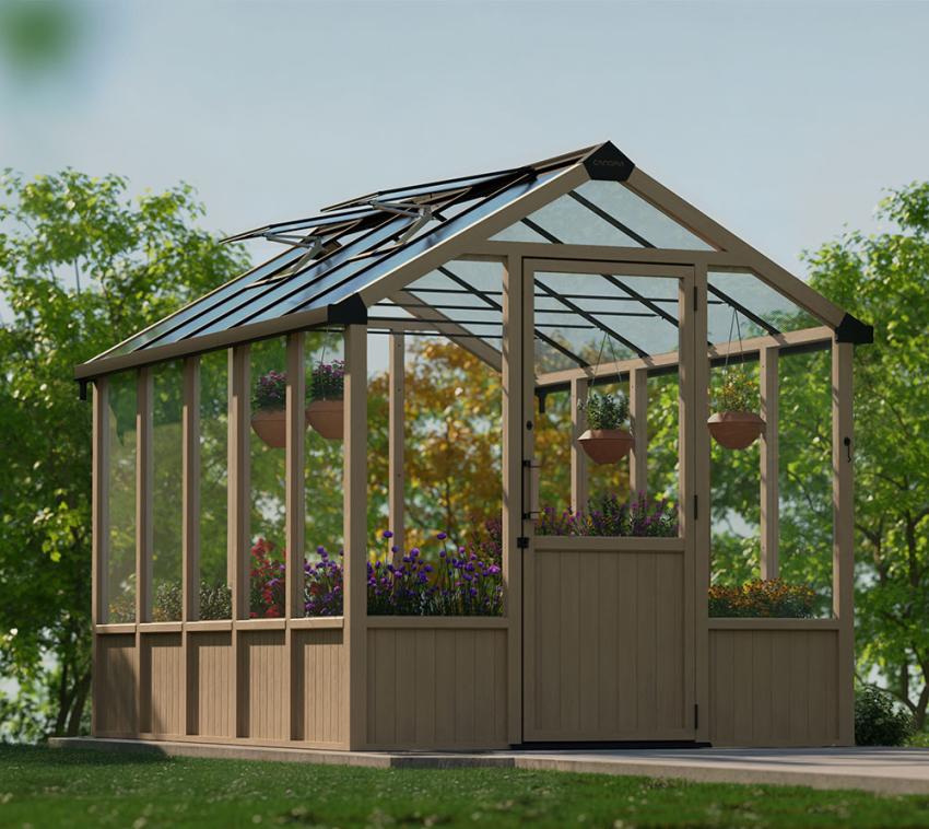 Palram - Canopia Natura 812 | Holz Gewächshaus | 3,5x2,5 m 