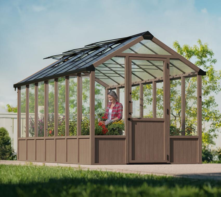 Palram - Canopia Natura 812 | Holz Gewächshaus | 5x2,5 m 