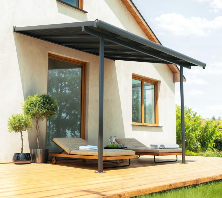Palram - Canopia Sierra Cabrio 1010 | Aluminium Terrassenüberdachung | 3x3 m 