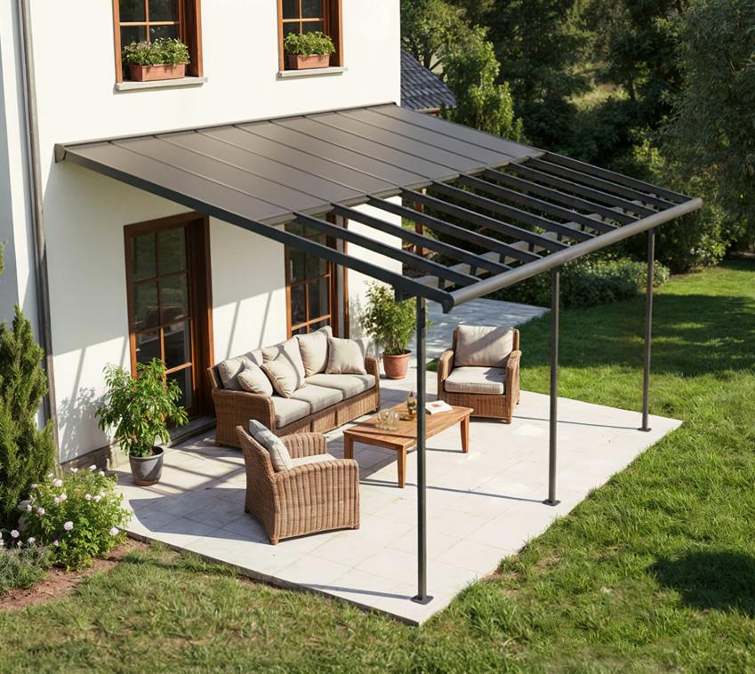 Palram - Canopia Sierra Cabrio 1020 | Aluminium Terrassenüberdachung | 3x6,2 m 