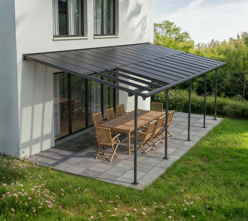 Palram - Canopia Sierra Cabrio 1028 | Aluminium Terrassenüberdachung | 3x8,6 m 