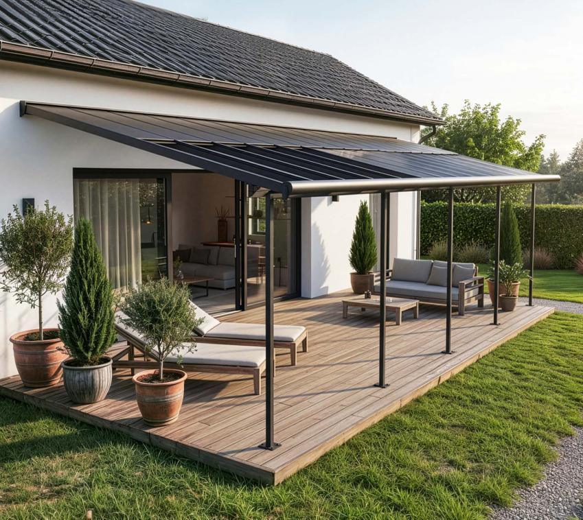 Palram - Canopia Sierra Cabrio 1034 | Aluminium Terrassenüberdachung | 3x10,4 m 