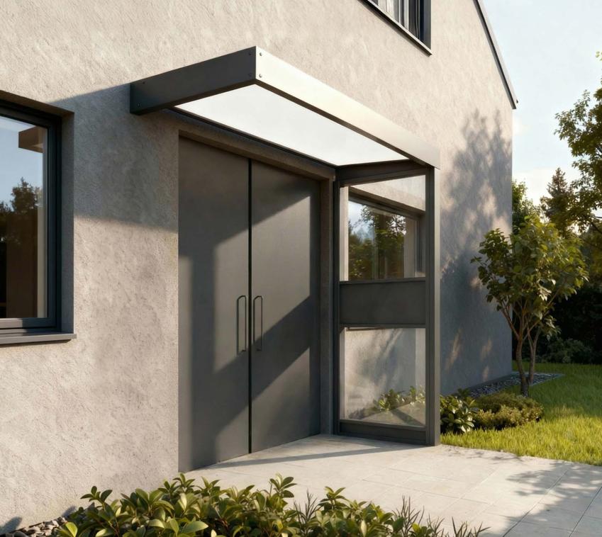 Palram - Canopia Sophia Opal 2150 | Vordach mit Seitenteil | Anthrazit 