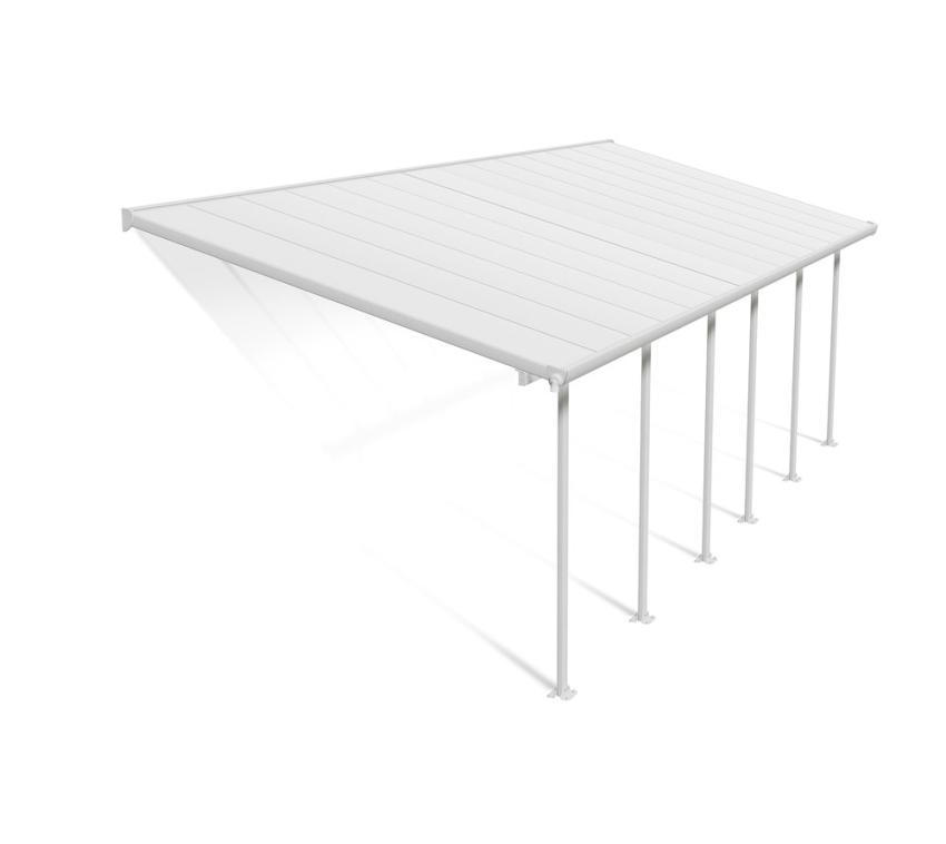 Palram - Canopia Aluminium Terrassenüberdachung Feria | Weiß | 295x851x305 cm 