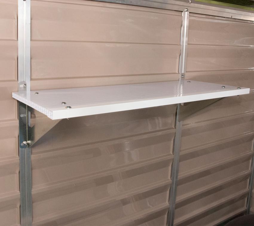 Palram - Canopia Regalboden für Gerätehaus Skylight & Rubicon | Weiß | 85x31x22 cm 