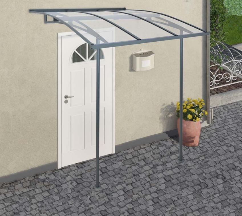 Palram - Canopia Vordach Vega 2000 | Anthrazit | 200x200x261 cm 