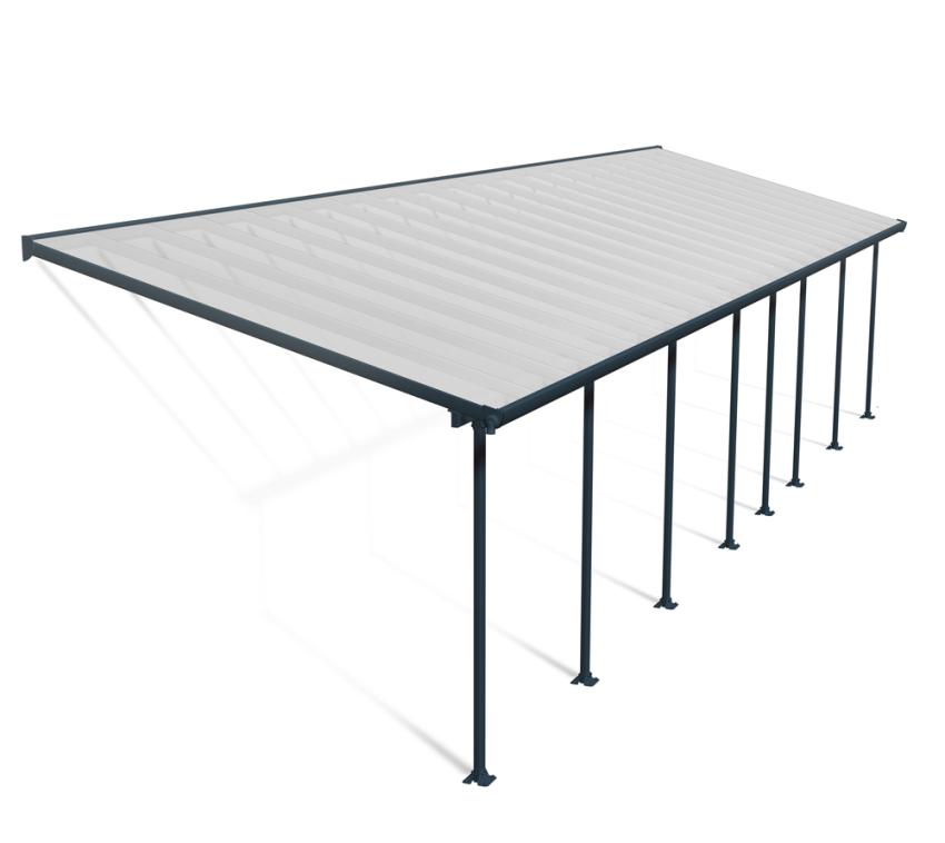 Palram - Canopia Aluminium Terrassenüberdachung Feria | Anthrazit | 295x1276x305 cm 