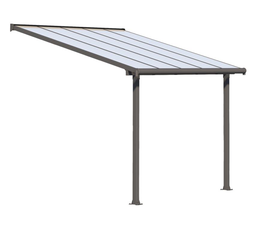 B-WARE Palram - Canopia Terrassenüberdachung Olympia | Anthrazit | 295x307x305 cm 