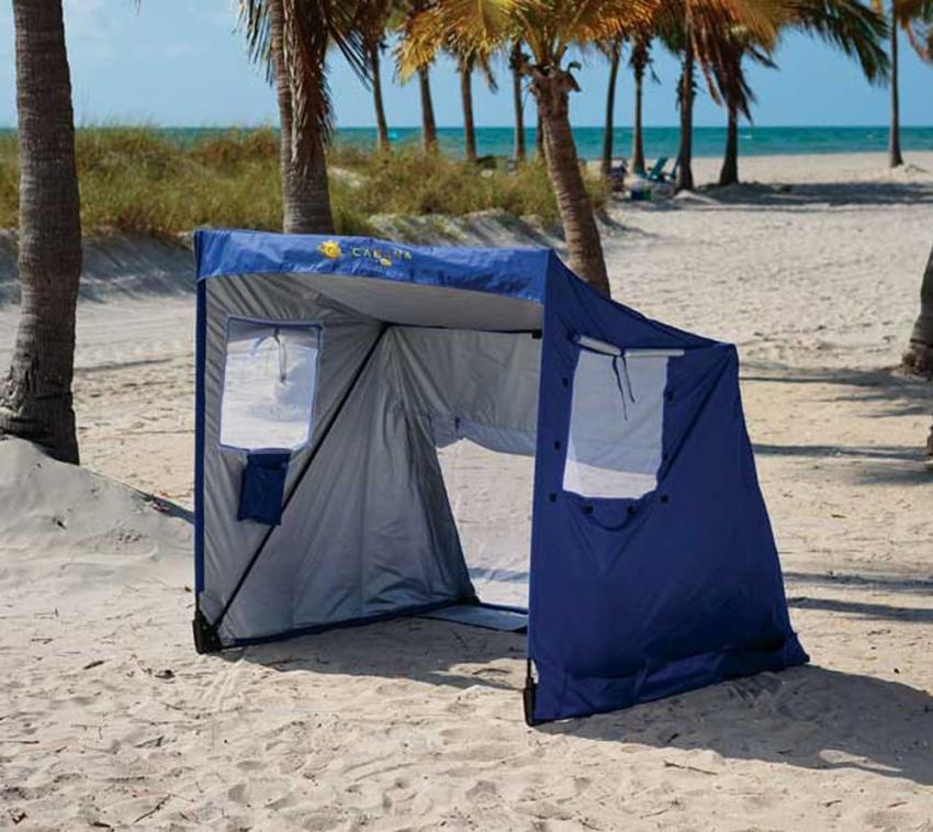 B-WARE Rio Brands Strandmuschel inkl. UV-Schutz | Blau | 151x152x135 cm 
