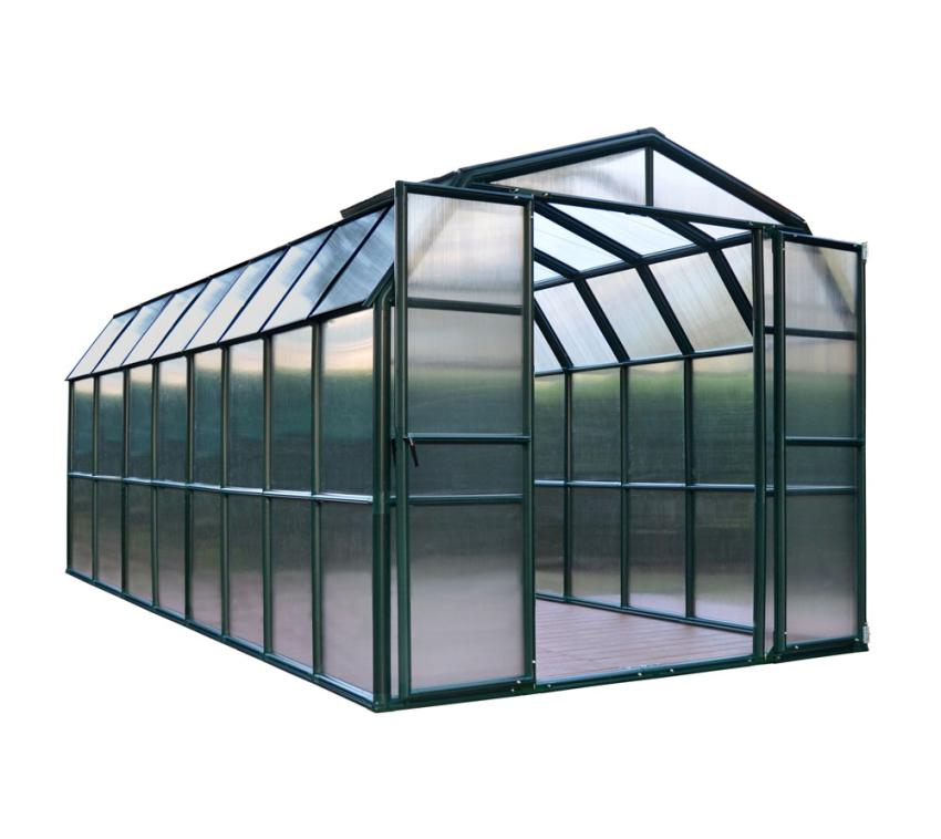 Rion Kunststoff Gewächshaus Grand Gardener 48 | Grün | 514x267x238 cm ohne Fundament