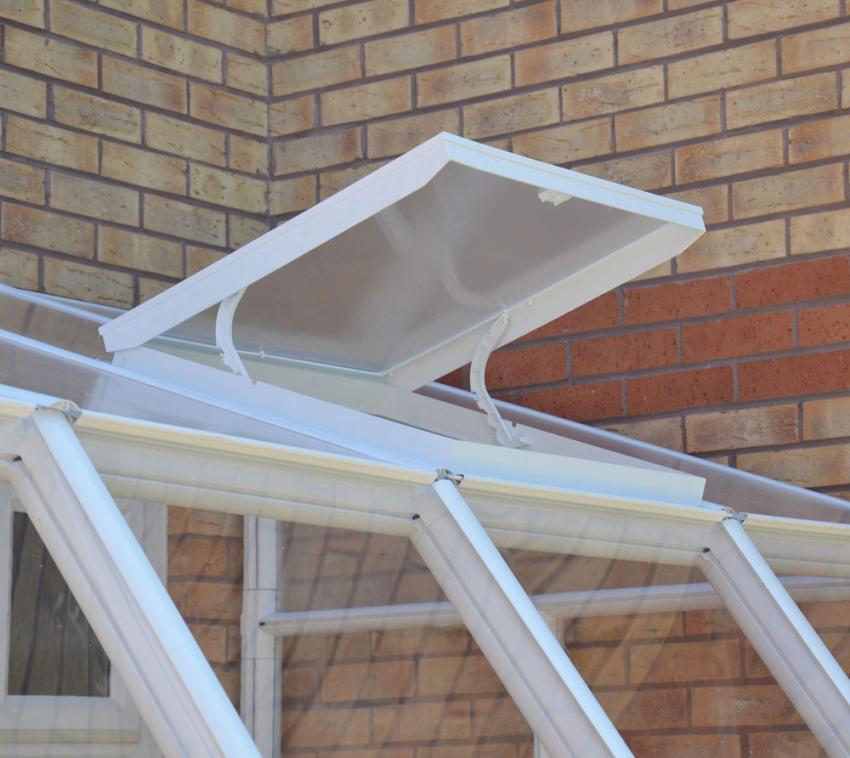 Rion Dachfenster für Gewächshaus Sun Room | Weiß | 64x60 cm Farbe