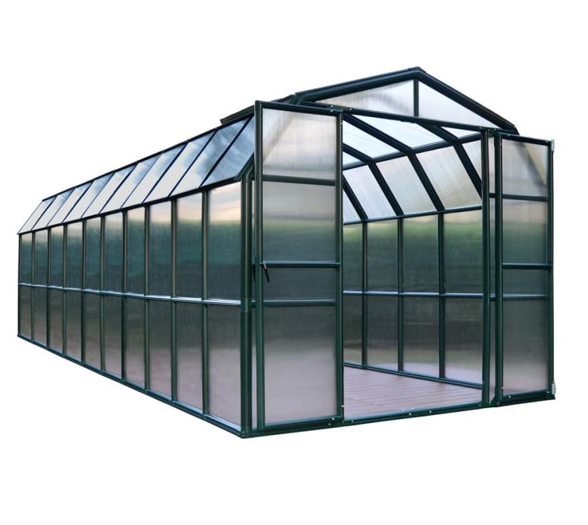 Rion Kunststoff Gewächshaus Grand Gardener 412 | Grün | 764x267x238 cm ohne Fundament