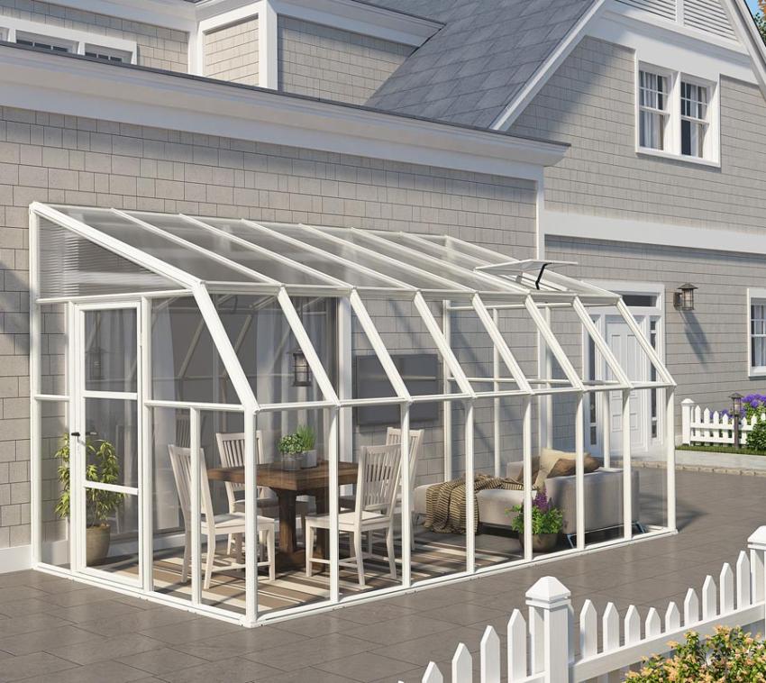 Rion Kunststoff Kaltwintergarten Sun Room 47 | Weiß | 446x258x266 cm 