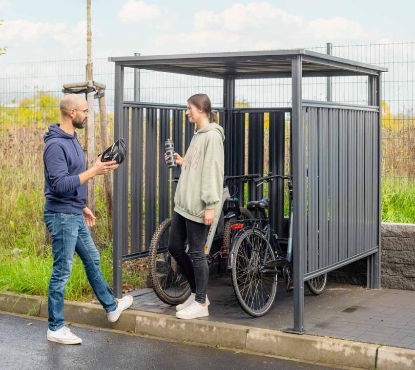 Westmann Metall Fahrradgarage & Raucherunterstand | Anthrazit | 203x180x210 cm 