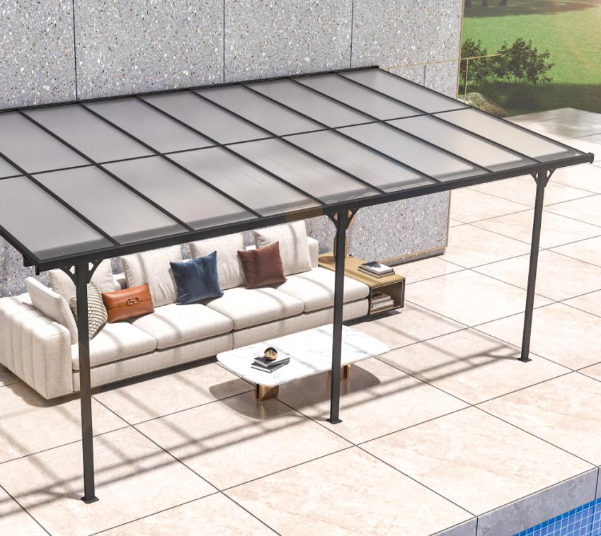 Westmann Alu Terrassenüberdachung Bruce 556 | Schwarz | 300x556x270 cm 