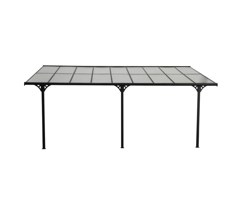 B-WARE Westmann Alu Terrassenüberdachung Bruce 556 | Schwarz | 300x556x270 cm 