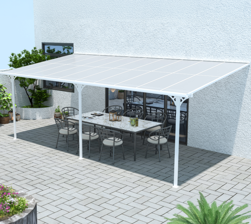 Westmann Alu Terrassenüberdachung Bruce 617 | Weiß | 300x617x270 cm 