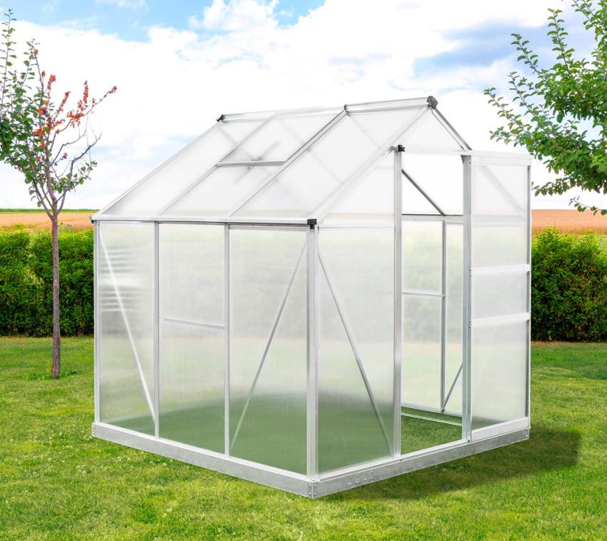 Westmann Aluminium Gewächshaus Flora 66 | Silber | 192x192x201 cm 