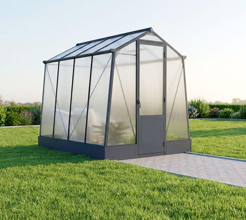 Westmann Aurora 68 | Gewächshaus mit Fundament | Anthrazit | 2,5x2 m 