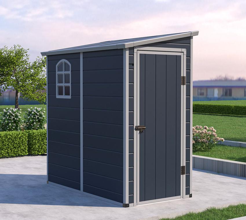 Westmann Hortus M | Kunststoff Gerätehaus | Anlehngerätehaus | 1x2 m 