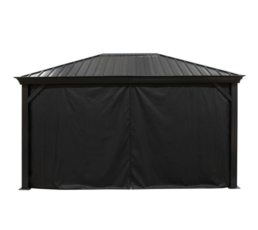 Sojag Vorhänge inkl. Clips für Pavillon Marsala 1014 | Schwarz | 