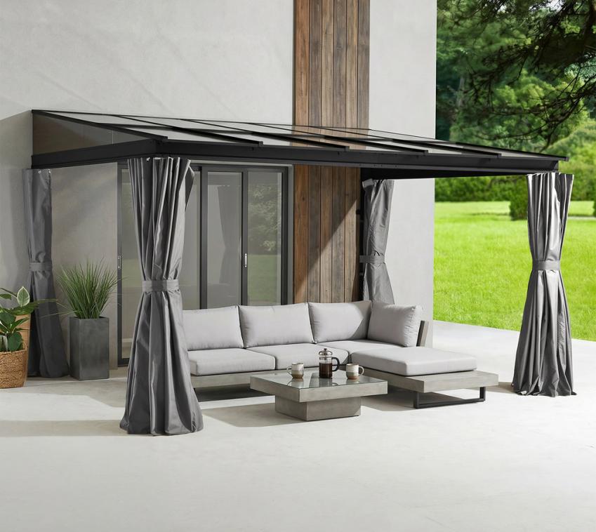 Sojag Aluminium Terrassenüberdachung St. Barth 1012 | Anthrazit | 296x364x240 cm 