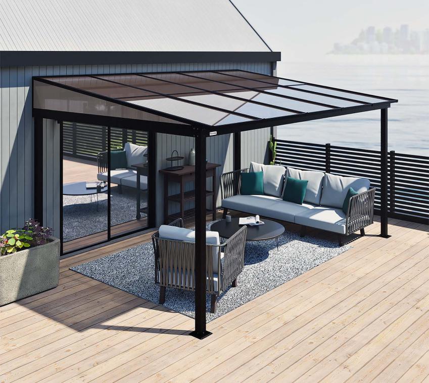 Sojag Aluminium Terrassenüberdachung St. Barth 1014 | Anthrazit | 296x424x240 cm 