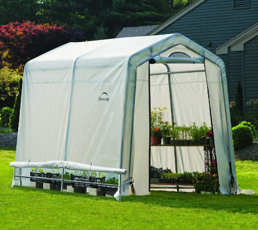 ShelterLogic Foliengewächshaus | Weiß | 240x180x200 cm 