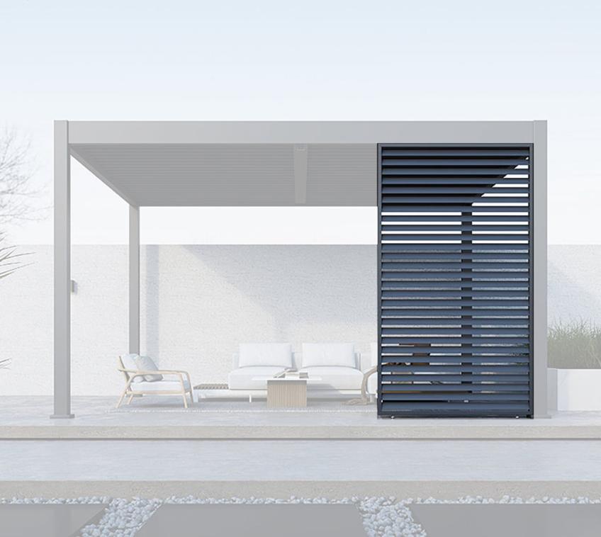 Paragon Outdoor Lamellen Sichtschutz | Seitenteil Pergola Grand Tuscan | Gr. 14 