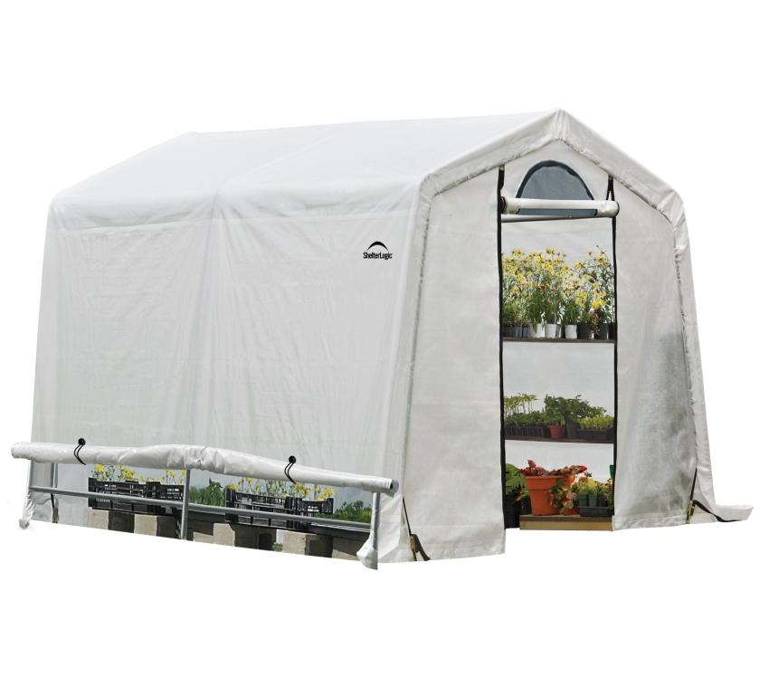 B-WARE ShelterLogic Foliengewächshaus | Weiß | 240x240x240 cm 