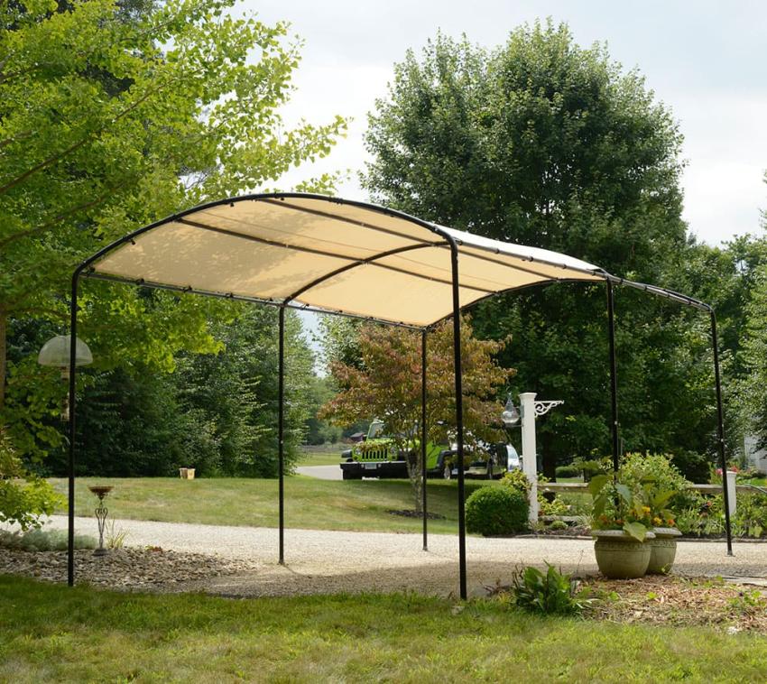 ShelterLogic Folien Carport Garage | Beige | 490x270x240 cm 