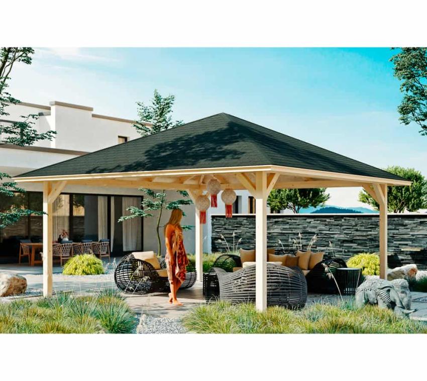 Skan Holz Holz Pavillon Cannes 4 | Natur | 569x569x360 cm 