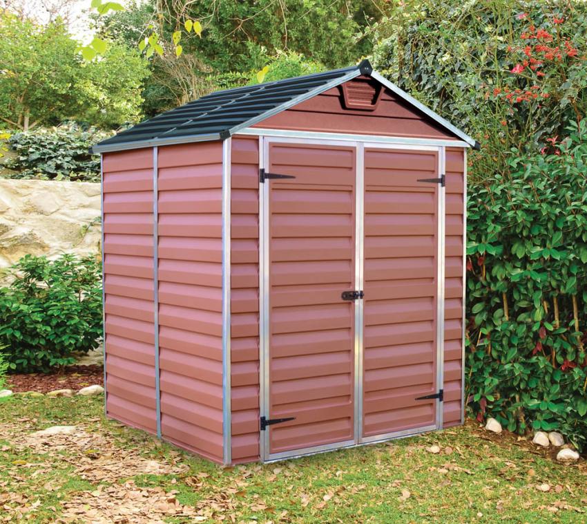 Palram - Canopia Kunststoff Gerätehaus Skylight 65 | Bernstein | 154x185x217 cm 