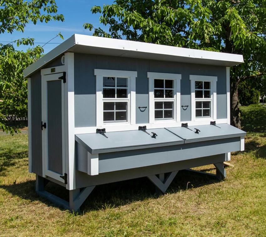 EZ Chicken Hühnerhaus XL | Holz Hühnerstall begehbar | 15 Hühner 