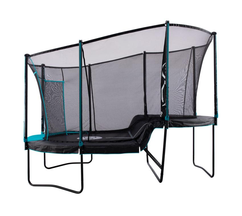 TP Toys Stahl Trampolin Infinity | inkl. Sicherheitsnetz | Schwarz/Blau | 