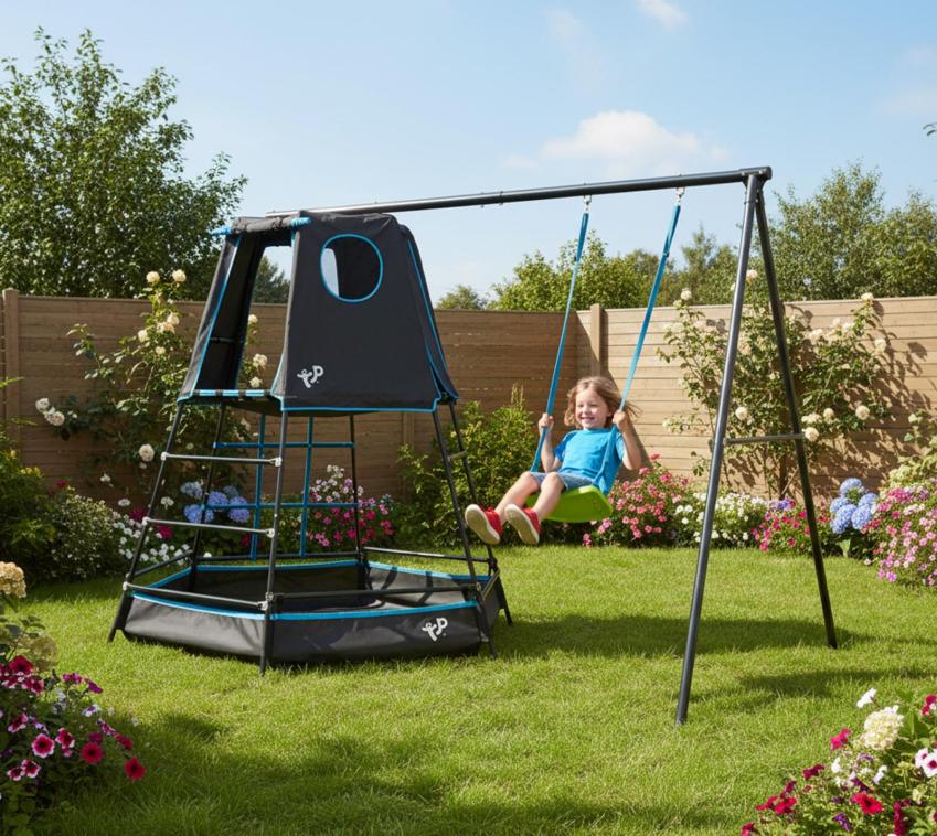 TP Toys Explorer Move | Outdoor Klettergerüst mit Schaukel 