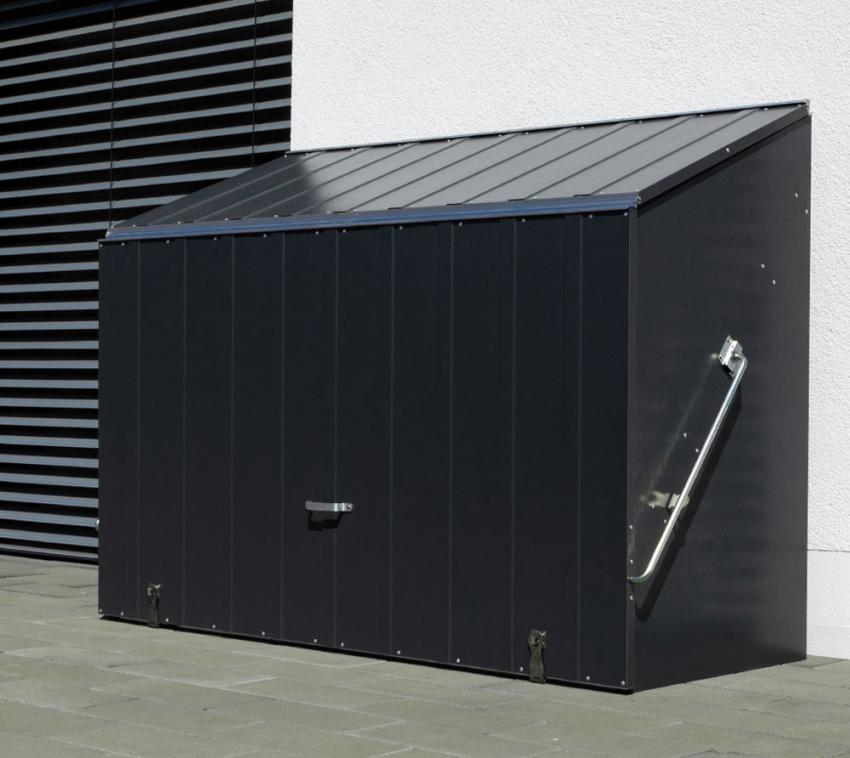 Trimetals Metall Gerätebox Fahrradgarage Sesame | Anthrazit | 76x185x139 cm 