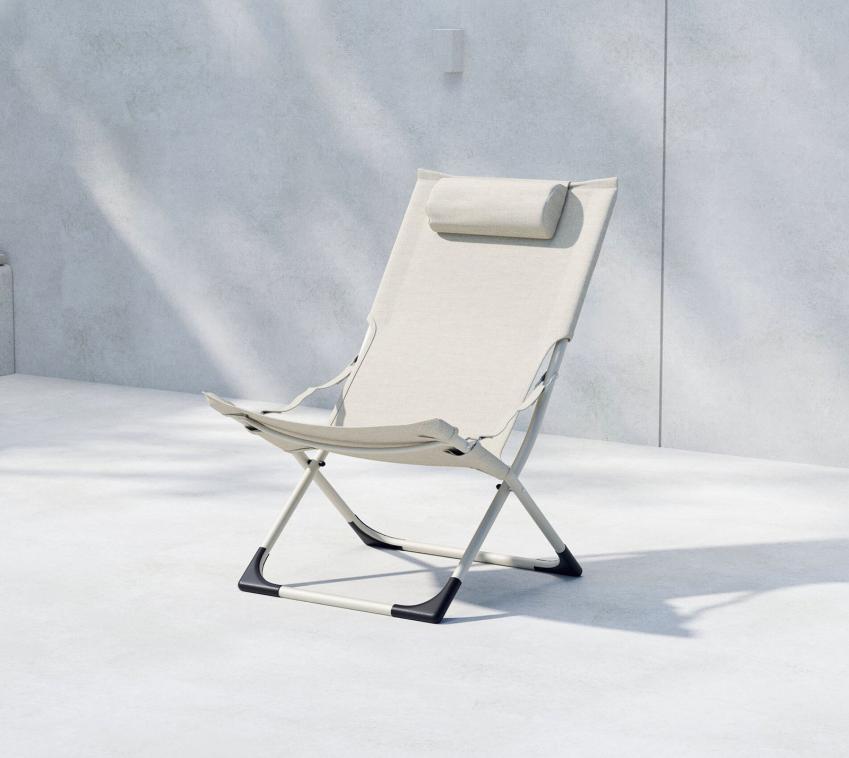 Venture Home Seville | Klappstuhl für Balkon und Camping | Beige 